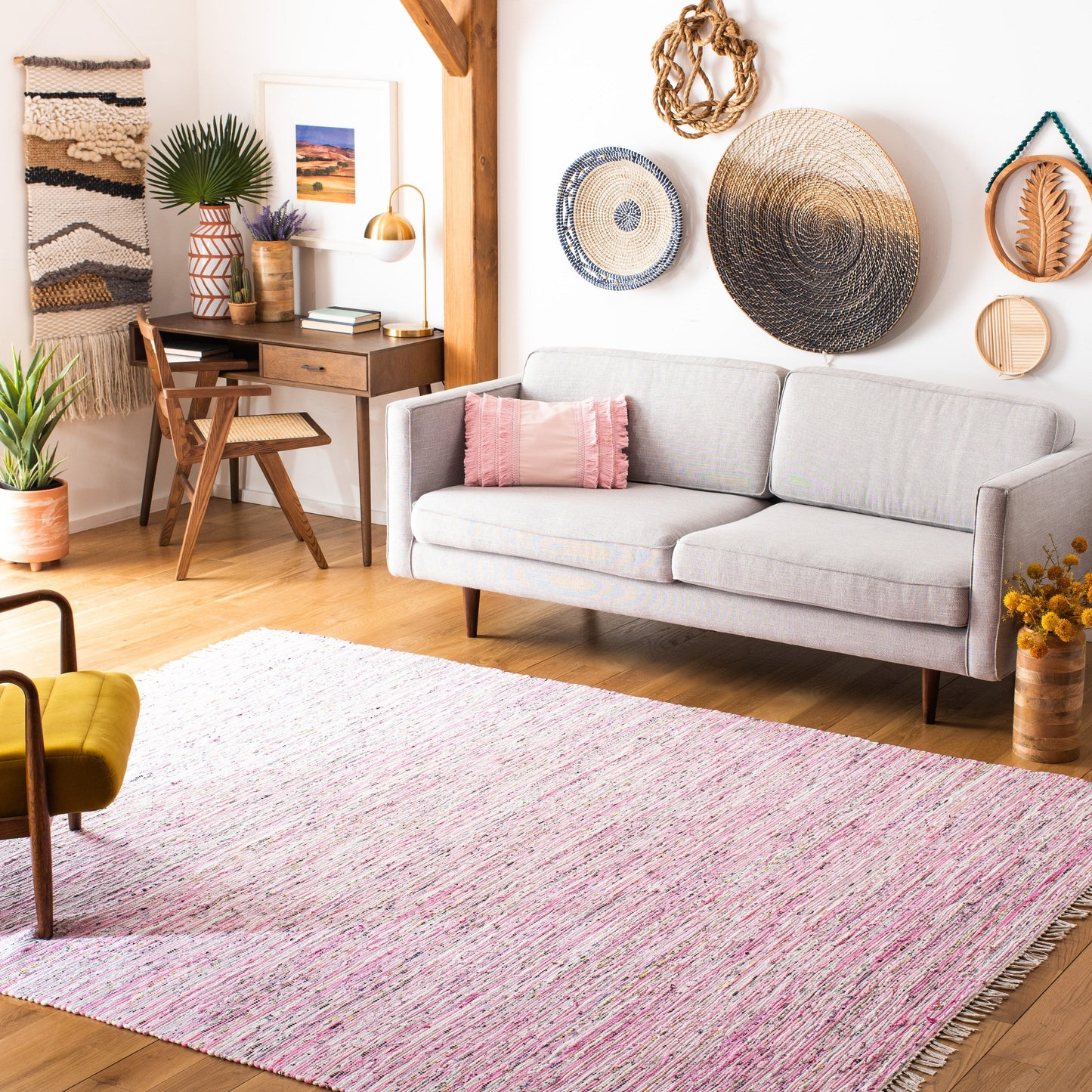 Tapis en coton à rayures Litzy fait main SAFAVIEH