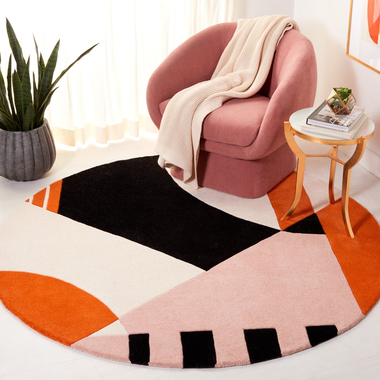 SAFAVIEH Fait main Rodeo Drive Willow Mid-Century Modern Abstract Wool
