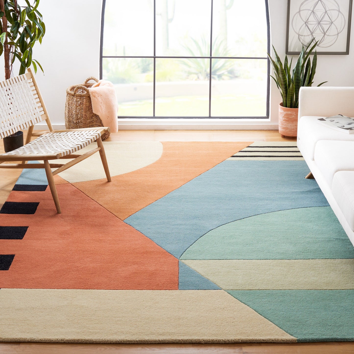 SAFAVIEH Fait main Rodeo Drive Willow Mid-Century Modern Abstract Wool
