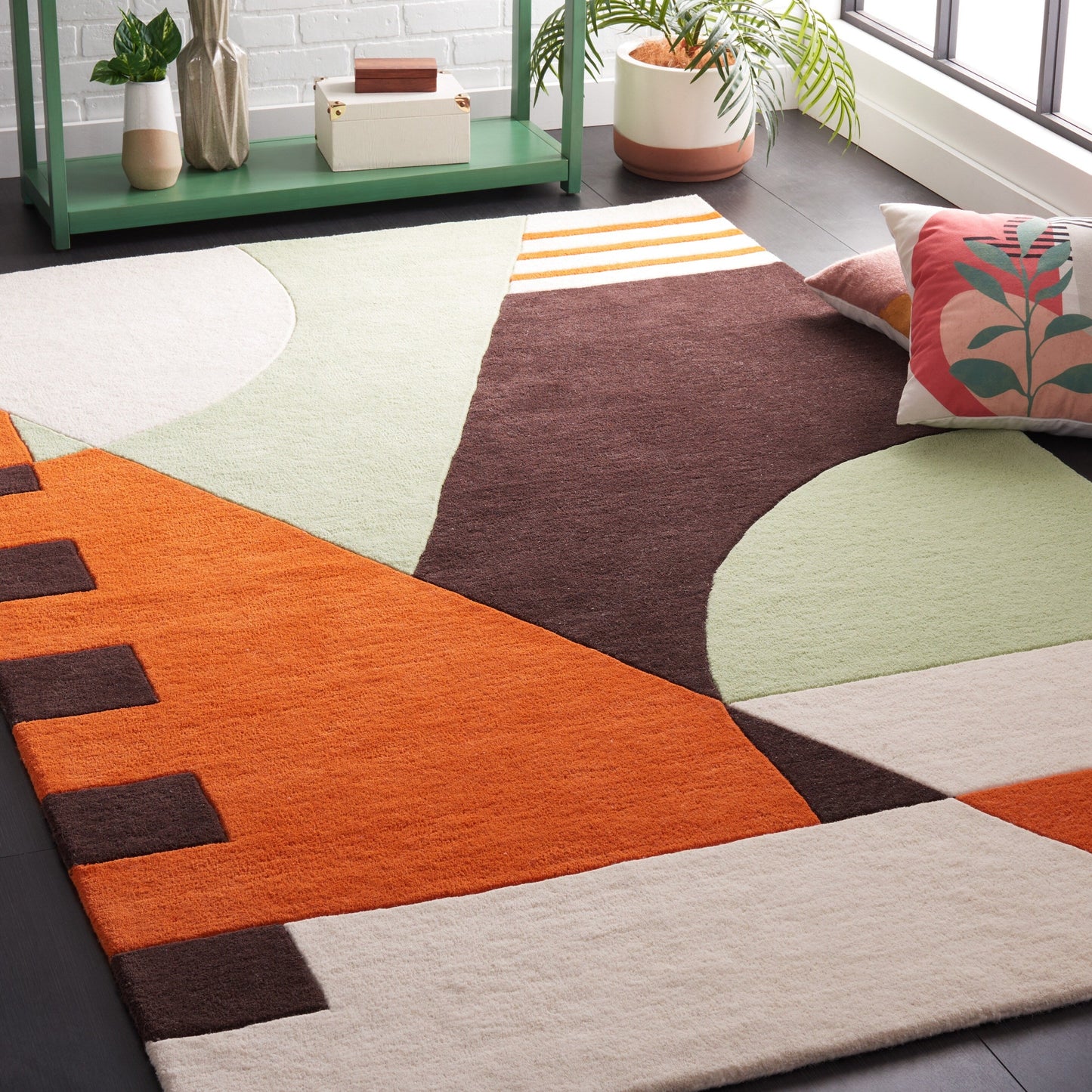 SAFAVIEH Fait main Rodeo Drive Willow Mid-Century Modern Abstract Wool