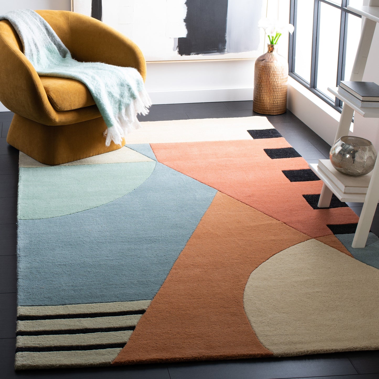SAFAVIEH Fait main Rodeo Drive Willow Mid-Century Modern Abstract Wool
