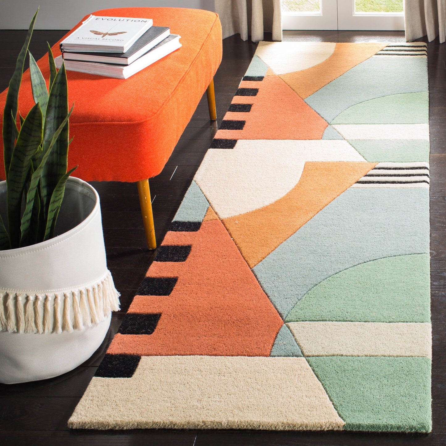 SAFAVIEH Fait main Rodeo Drive Willow Mid-Century Modern Abstract Wool