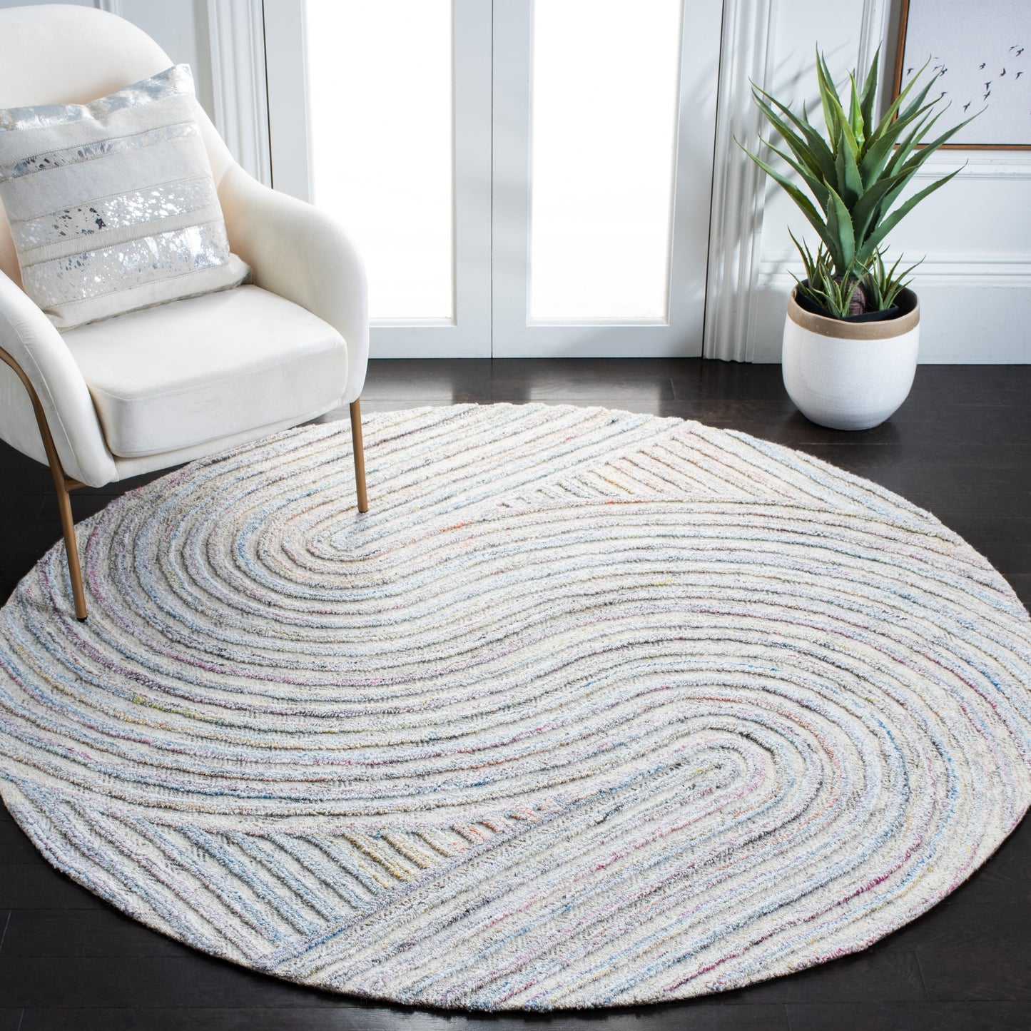 Tapis abstrait en laine fait main SAFAVIEH Southampton Asha