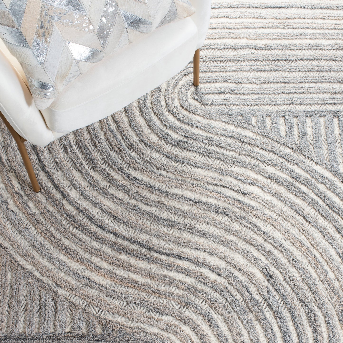 Tapis abstrait en laine fait main SAFAVIEH Southampton Asha