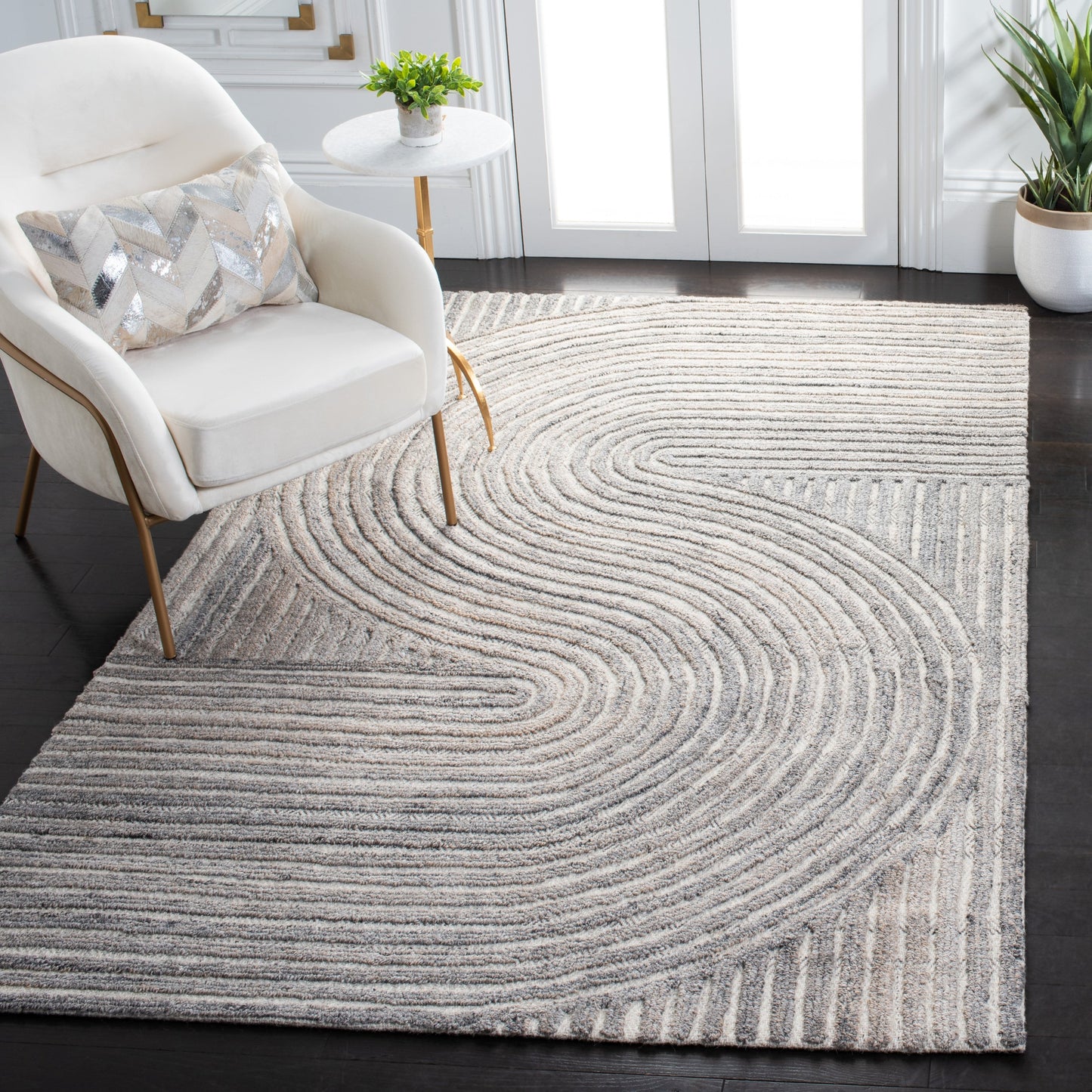 Tapis abstrait en laine fait main SAFAVIEH Southampton Asha