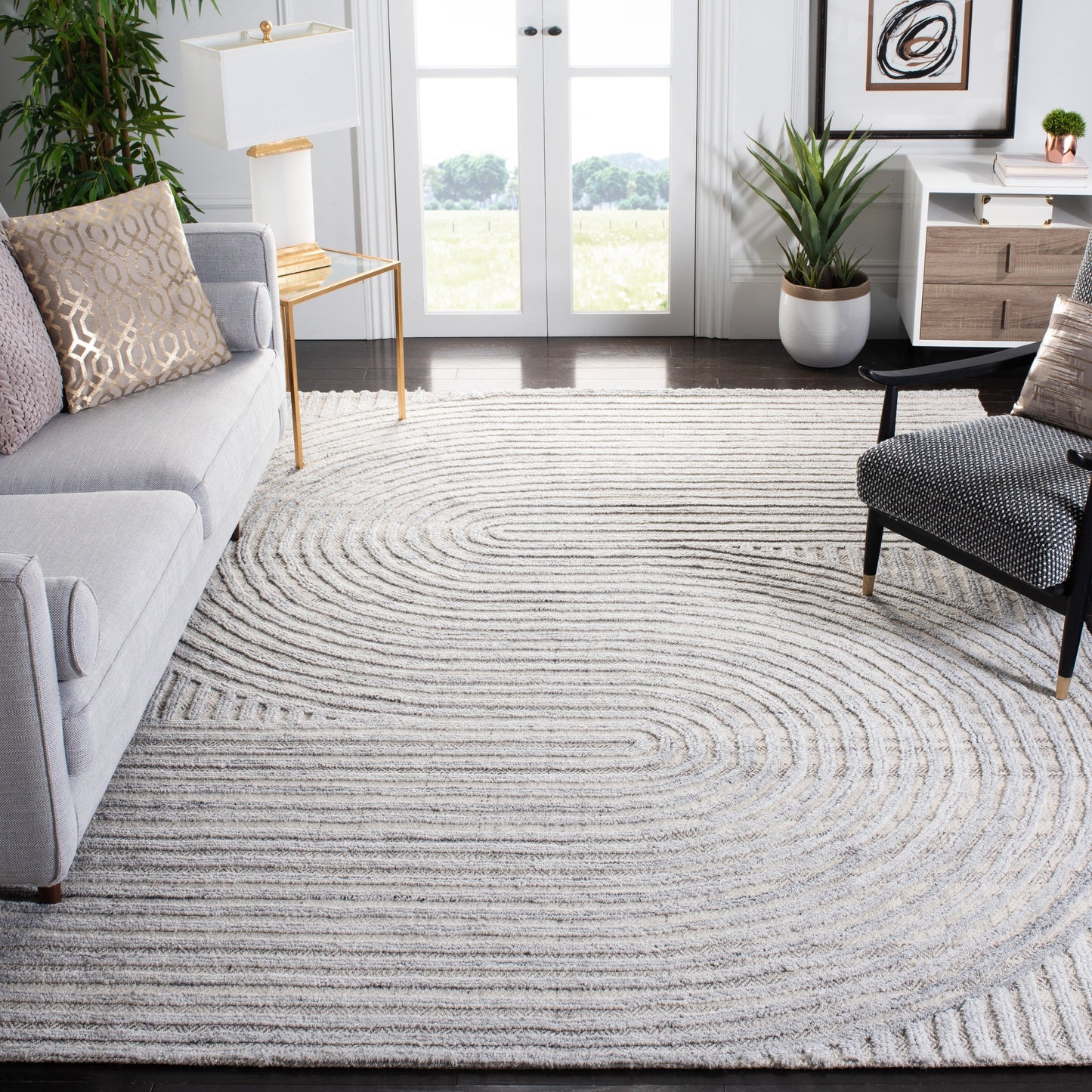 Tapis abstrait en laine fait main SAFAVIEH Southampton Asha