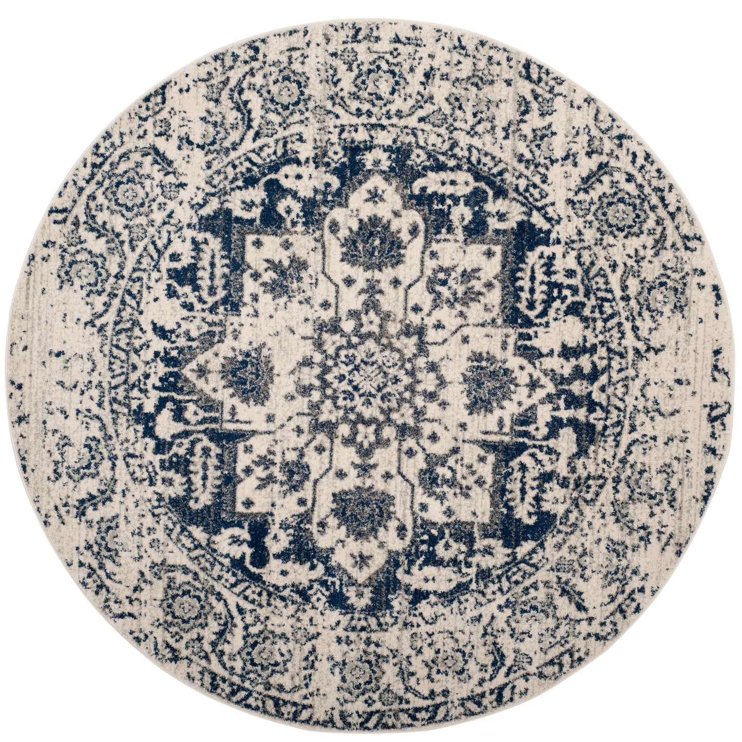 SAFAVIEH Madison Delois Medallion Rustic Farmhouse Distressed Rug