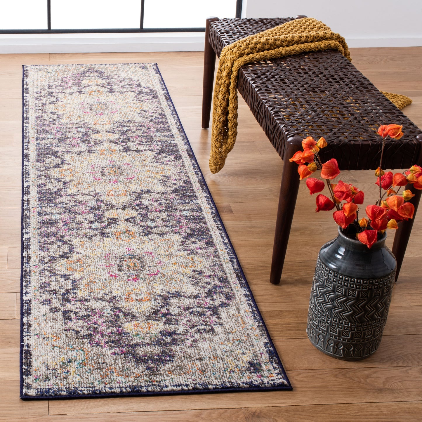 SAFAVIEH Madison Katelijne Boho Medallion Distressed Area Rug