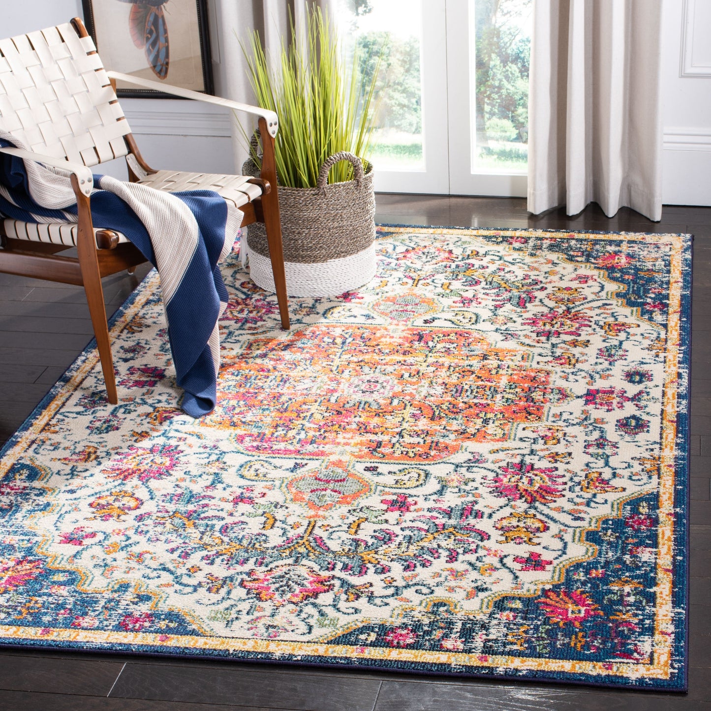 SAFAVIEH Madison Libusa Boho Medallion Distressed Rug