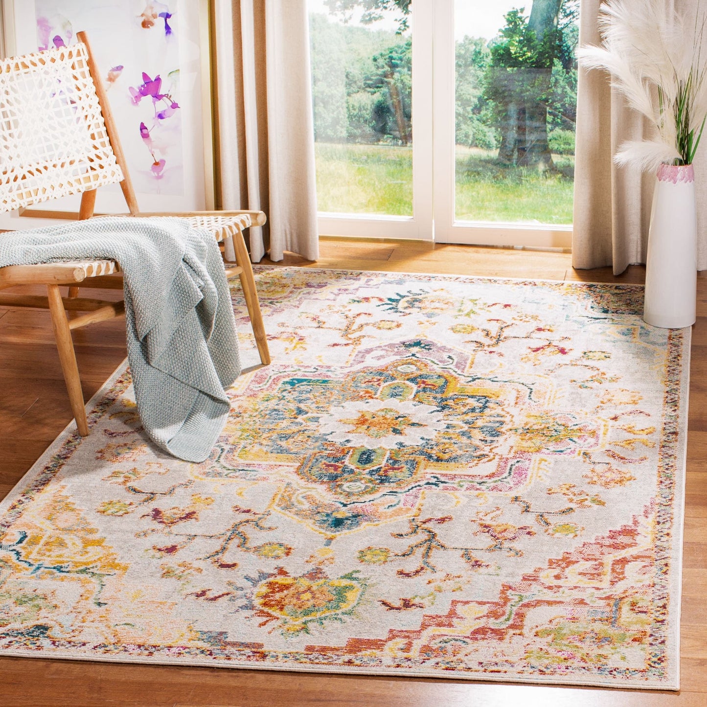 SAFAVIEH, Crystal Naimat Vintage Boho Medallion Rug