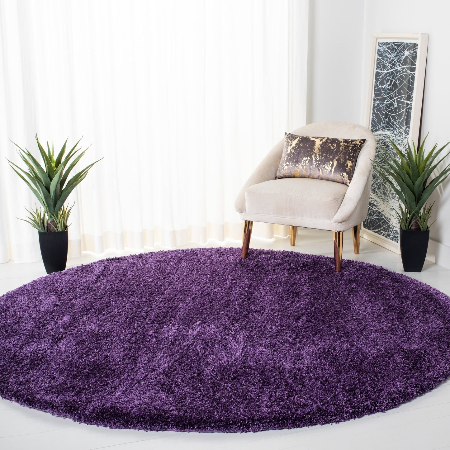 SAFAVIEH, Milan Shag Afton 2-inch Thick Area Rug