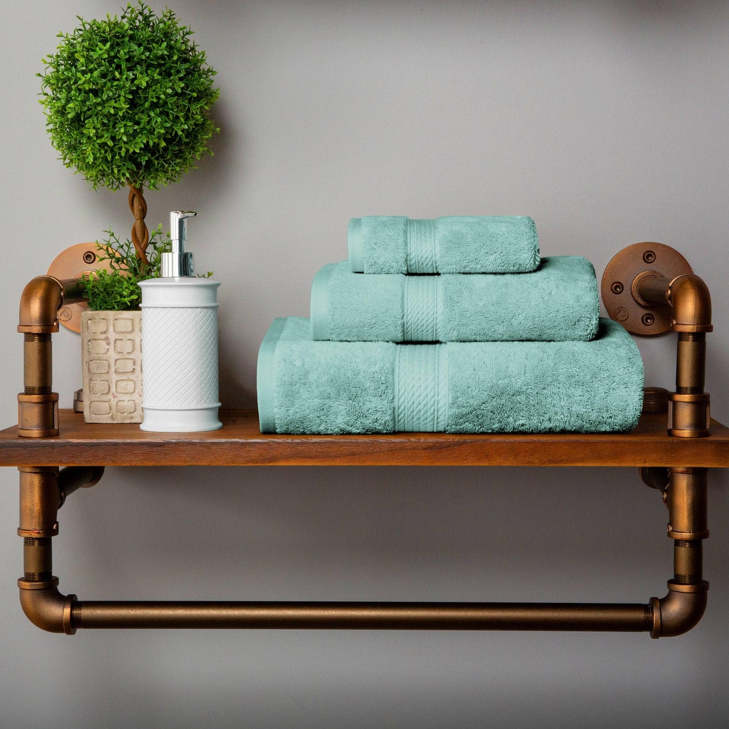 Ensemble de serviettes 3 pièces en coton égyptien épais de qualité supérieure