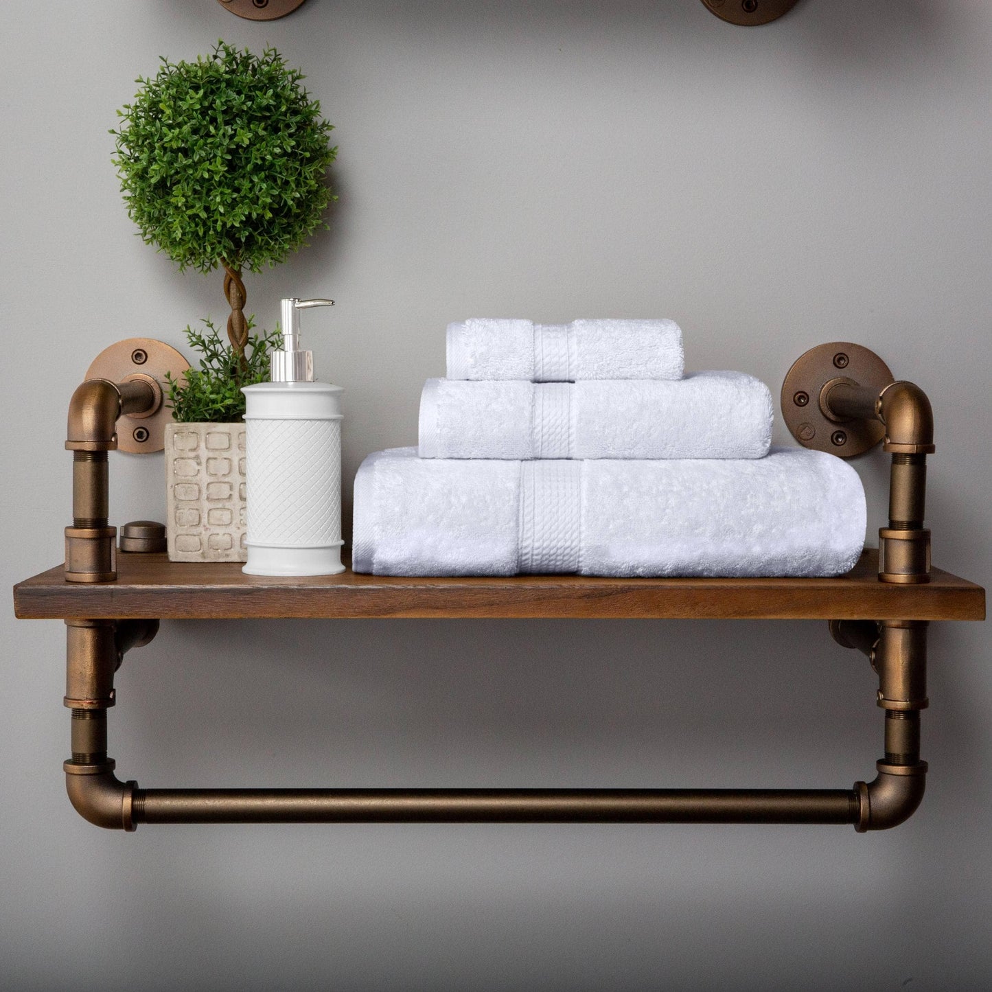 Ensemble de serviettes 3 pièces en coton égyptien épais de qualité supérieure