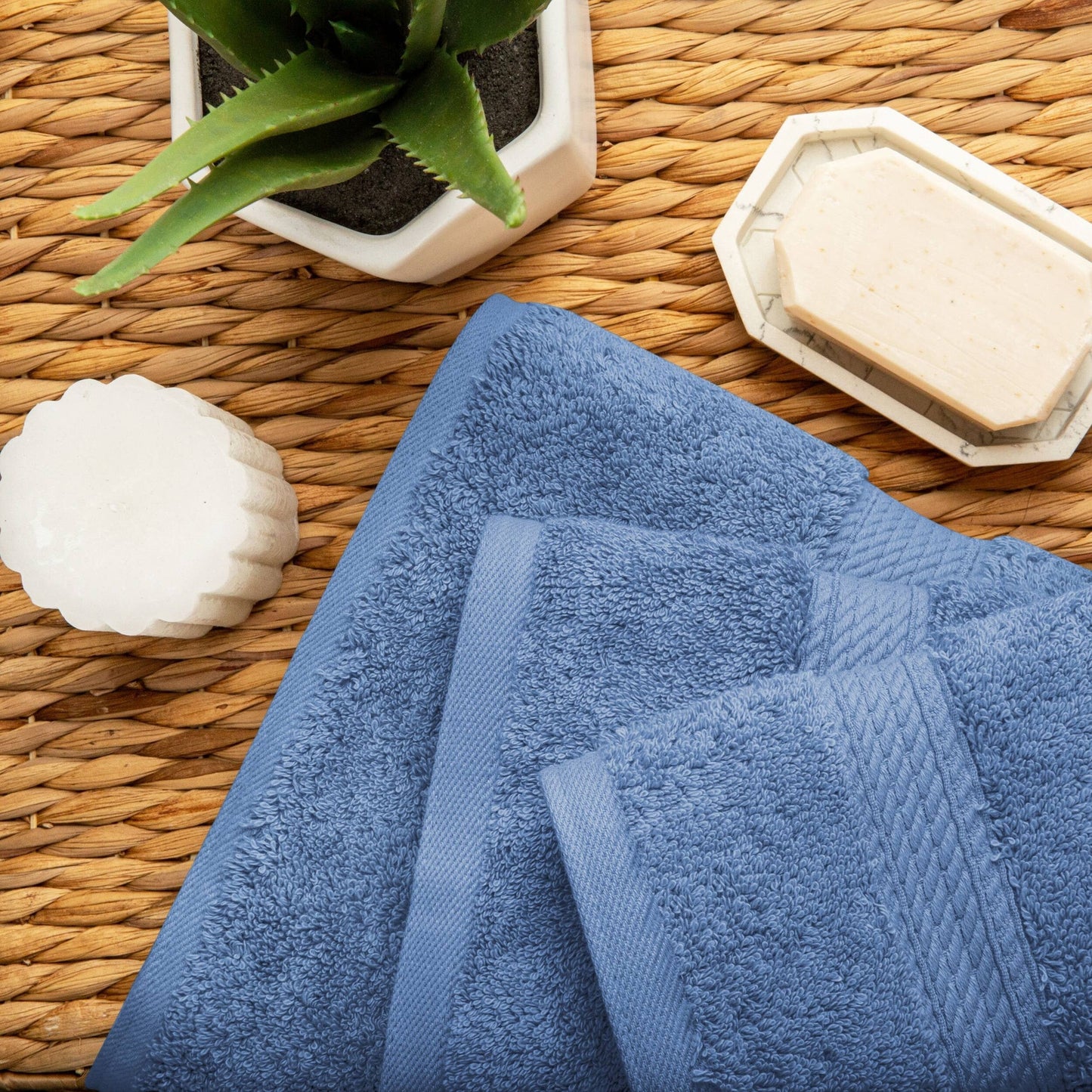 Ensemble de serviettes 3 pièces en coton égyptien épais de qualité supérieure