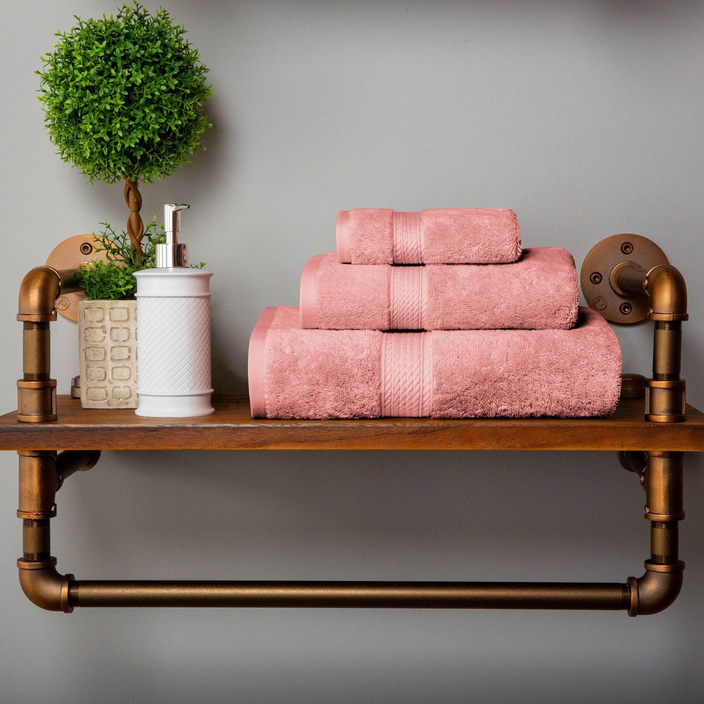 Ensemble de serviettes 3 pièces en coton égyptien épais de qualité supérieure