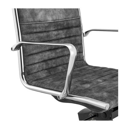 Chaise de bureau à dossier bas Dirk de style européen en velours