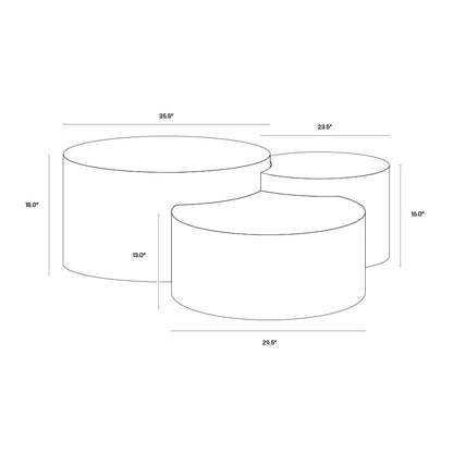 Tables basses Sunpan Neo - Lot de 3