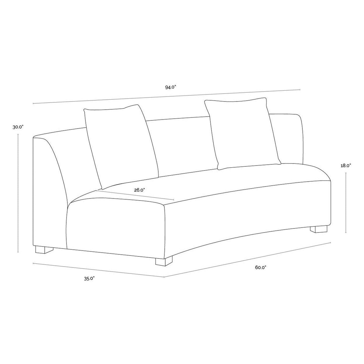 Canapé modulaire Sunpan Sarasota