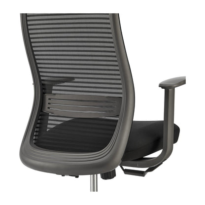 Chaise de bureau à dossier moyen Kasper de style européen