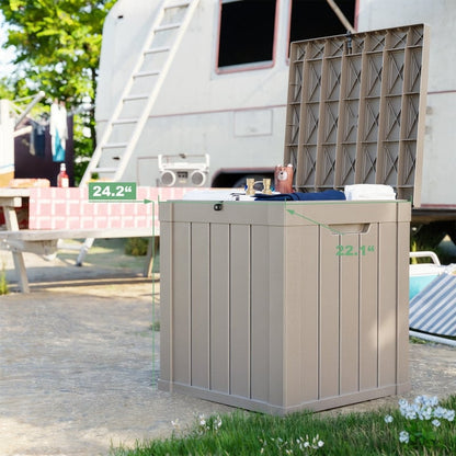 Outdoor Patio Storage Resin Lockable Deck Box