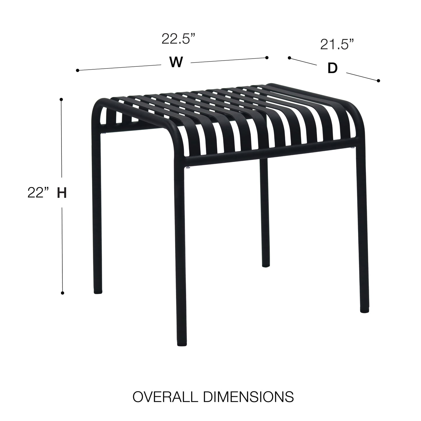 Table d'appoint d'extérieur de style européen Enid 22
