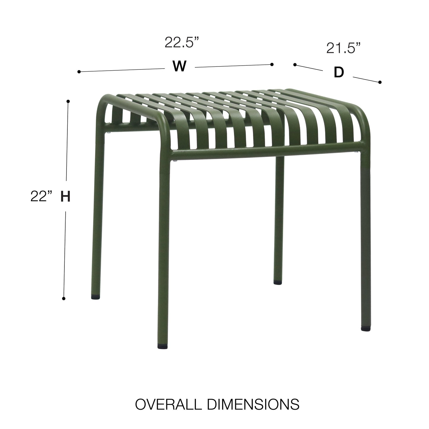 Table d'appoint d'extérieur de style européen Enid 22