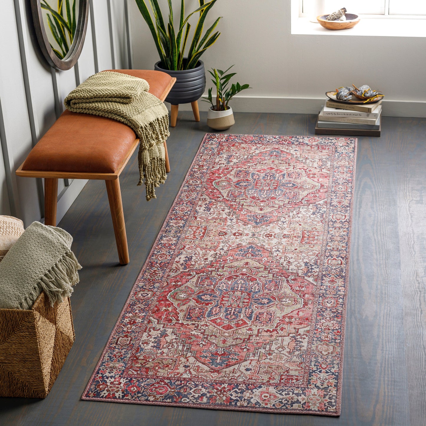 Livabliss Adenia Vintage Medallion Printed Area Rug