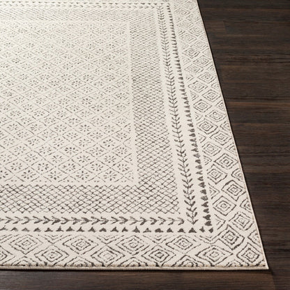 Tapis Livabliss Tiffany Grey à bordure bohème