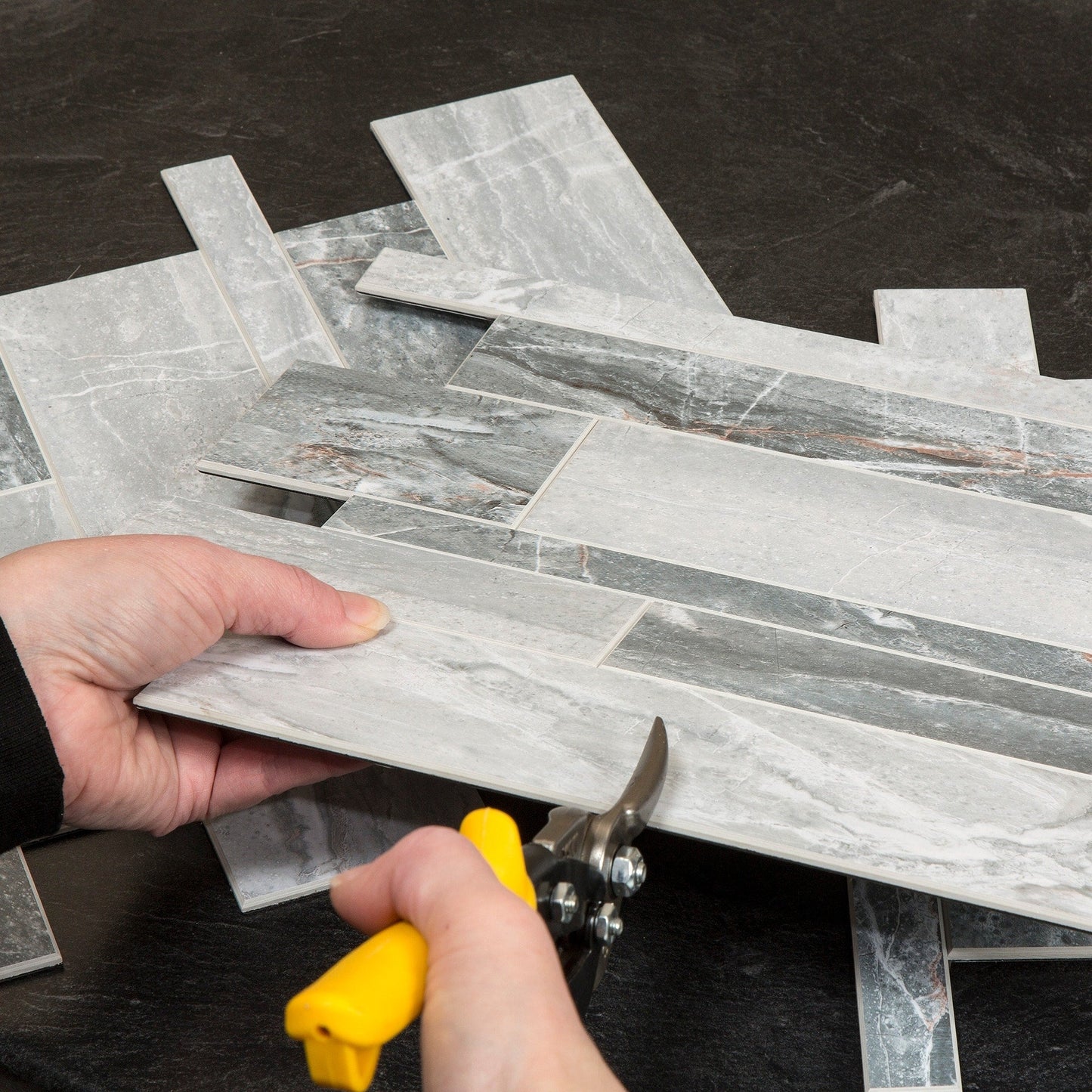 Carrelage mural adhésif Aspect Collage