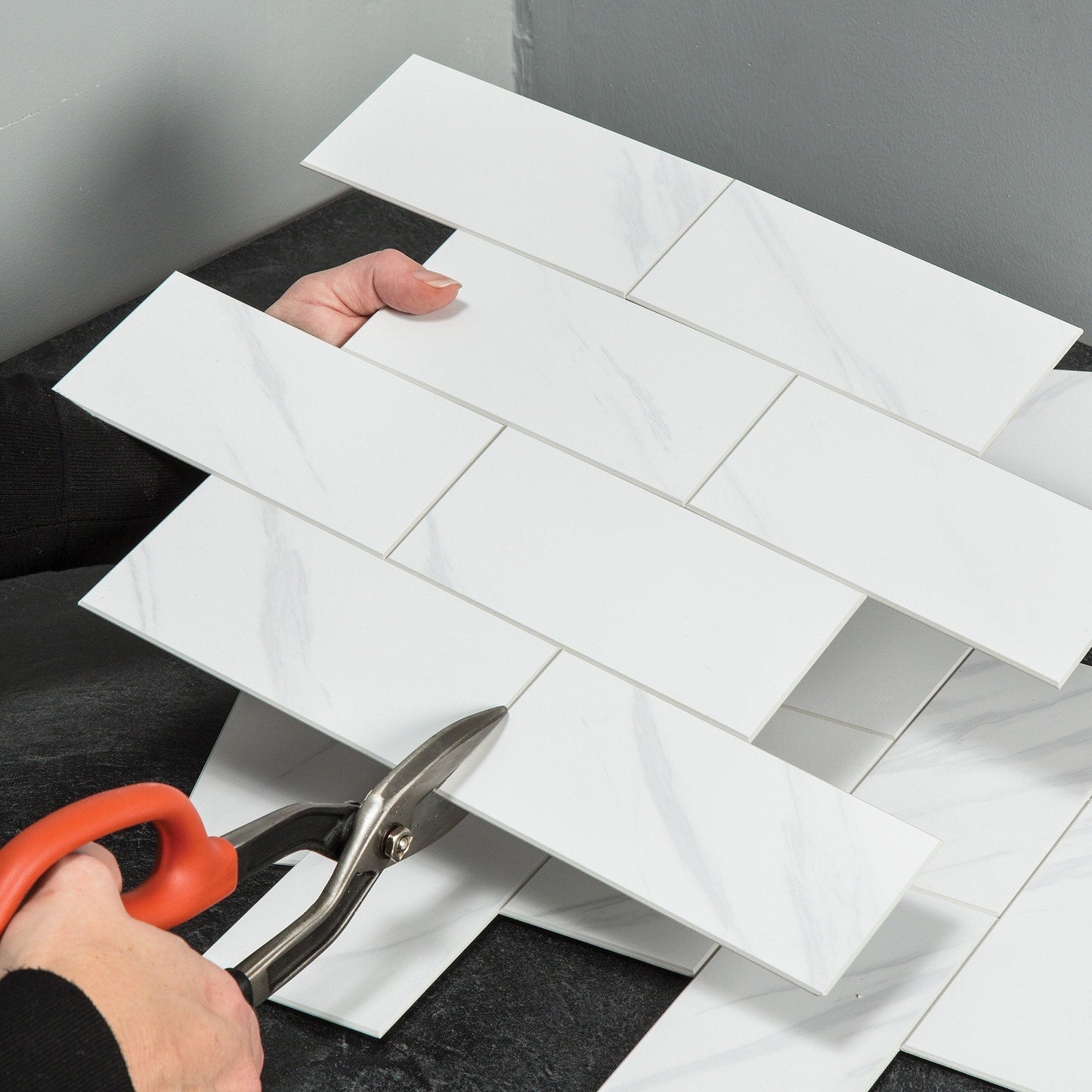 Carrelage mural adhésif Aspect Collage