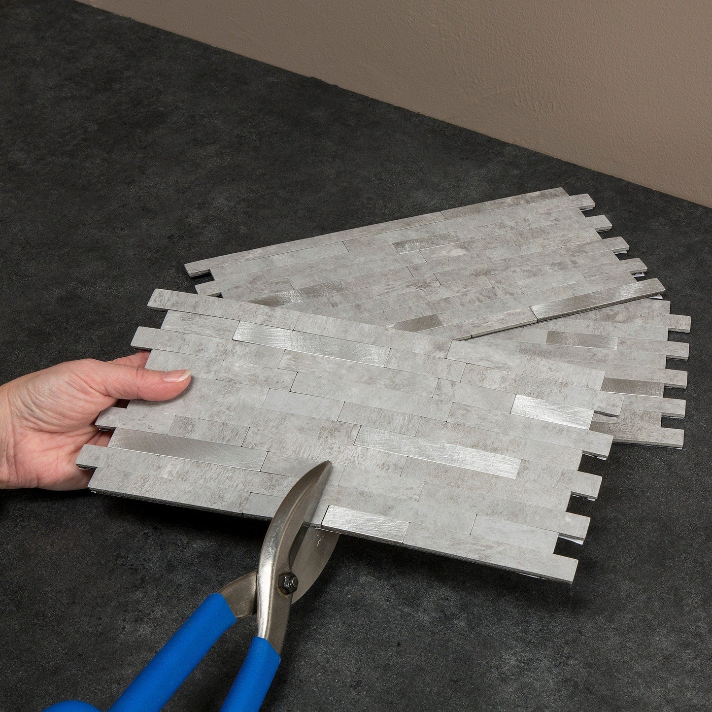 Carrelage mural adhésif Aspect Collage