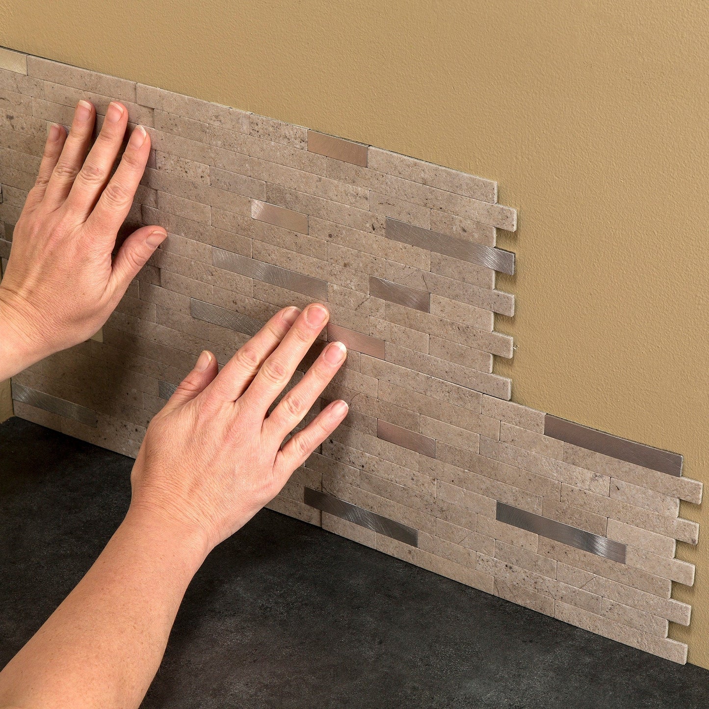 Carrelage mural adhésif Aspect Collage