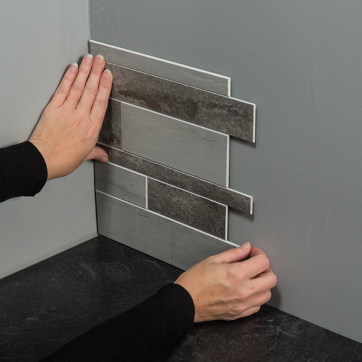 Carrelage mural adhésif Aspect Collage