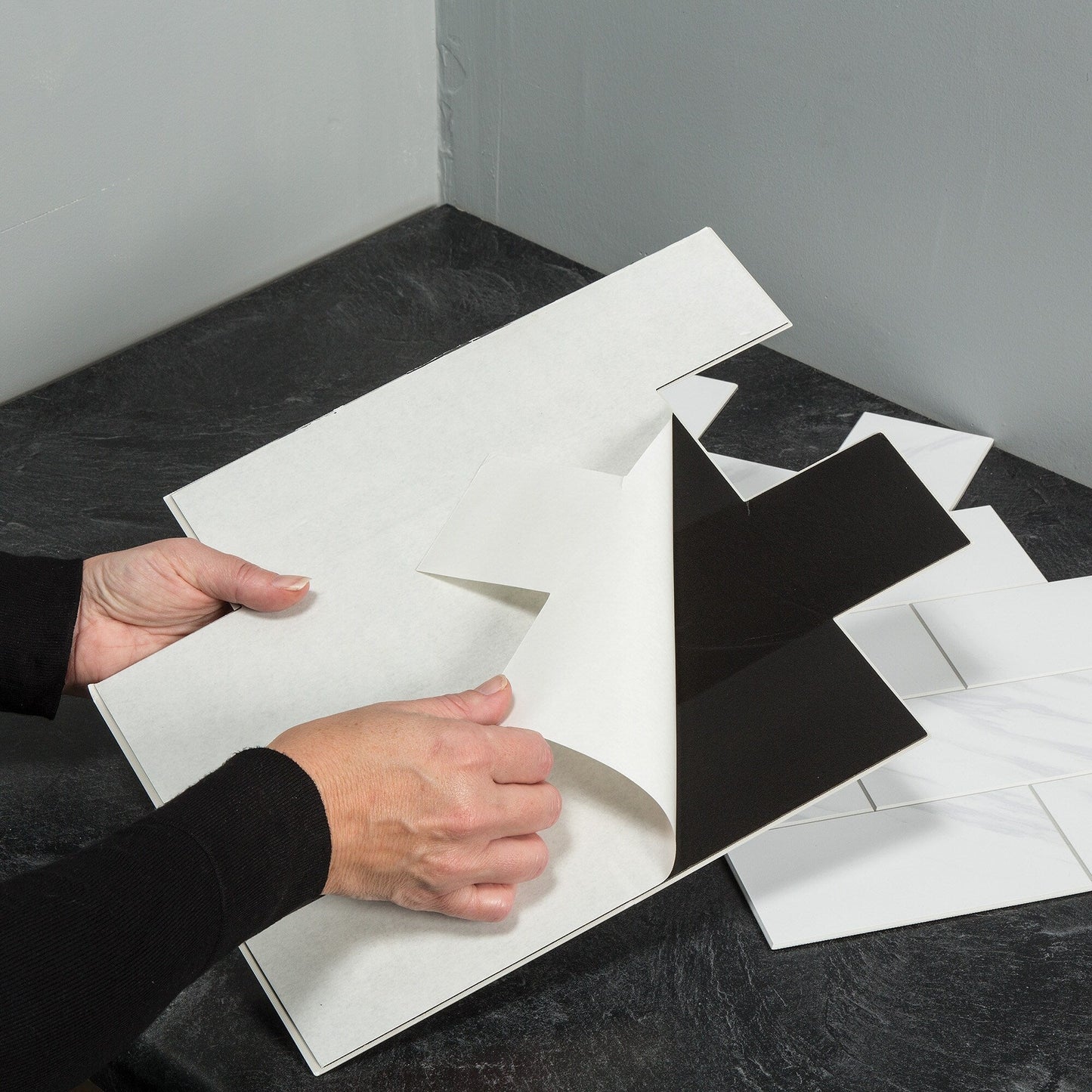 Carrelage mural adhésif Aspect Collage