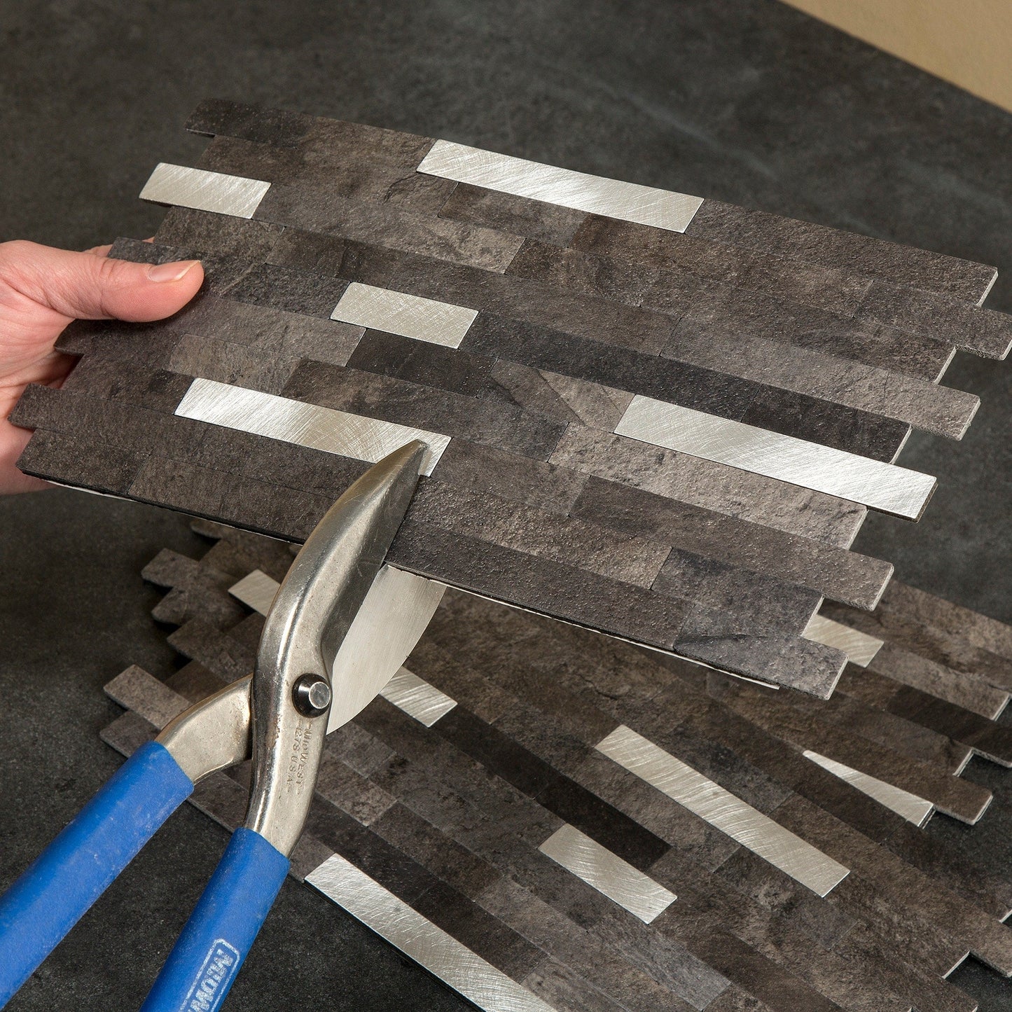 Carrelage mural adhésif Aspect Collage