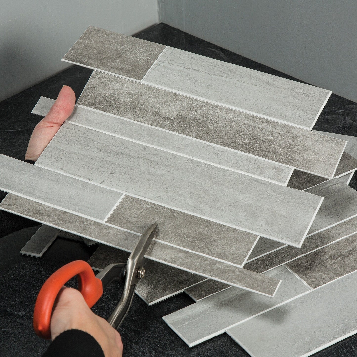 Carrelage mural adhésif Aspect Collage