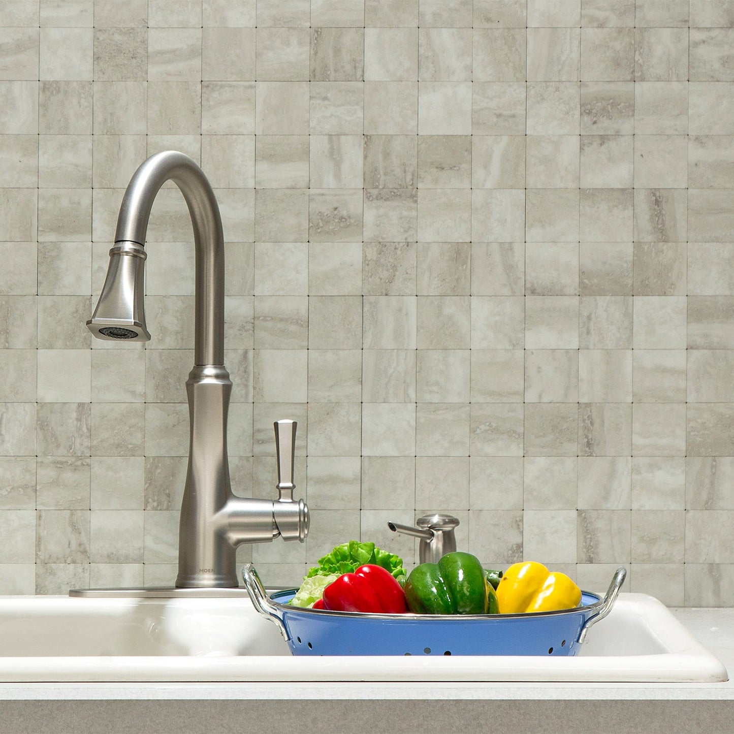 Carrelage mural adhésif Aspect Collage