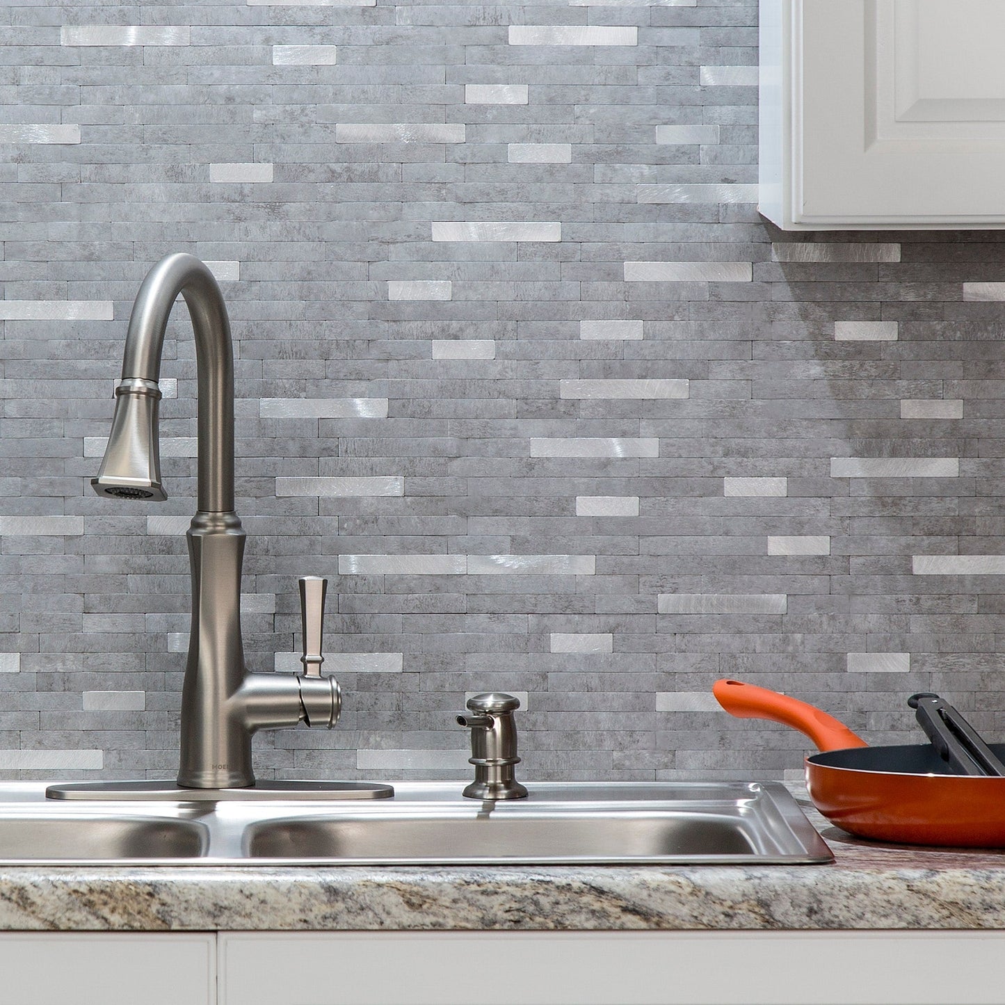 Carrelage mural adhésif Aspect Collage