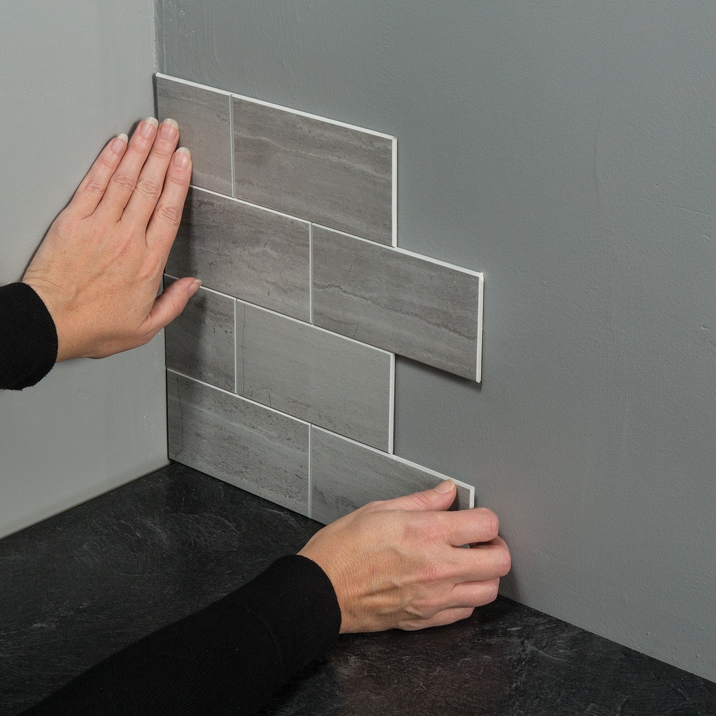 Carrelage mural adhésif Aspect Collage