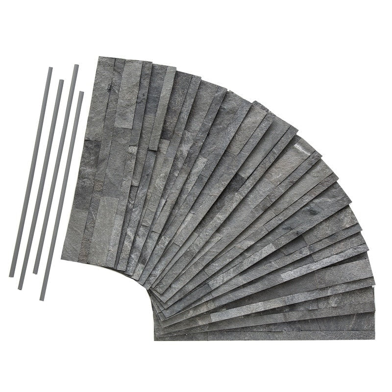 Carrelage de crédence de cuisine en pierre surélevée autocollante Aspect