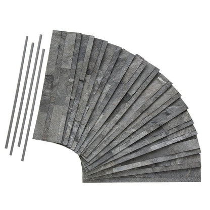 Carrelage de crédence de cuisine en pierre surélevée autocollante Aspect