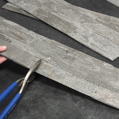 Carrelage de crédence de cuisine en pierre surélevée autocollante Aspect