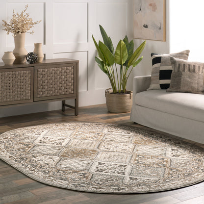 Tapis carrelé traditionnel Nuloom Becca