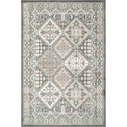 Tapis carrelé traditionnel Nuloom Becca