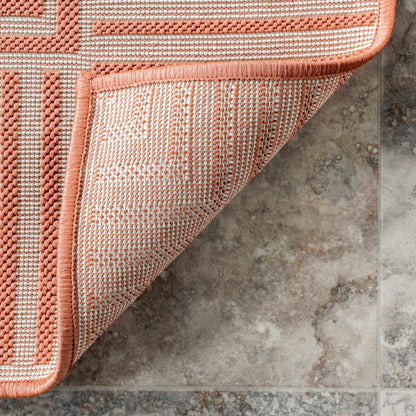 Tapis d'intérieur/extérieur classique à bordures Nuloom Leah