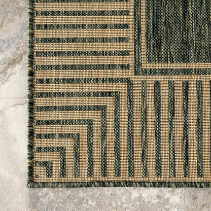 Tapis d'intérieur/extérieur classique à bordures Nuloom Leah