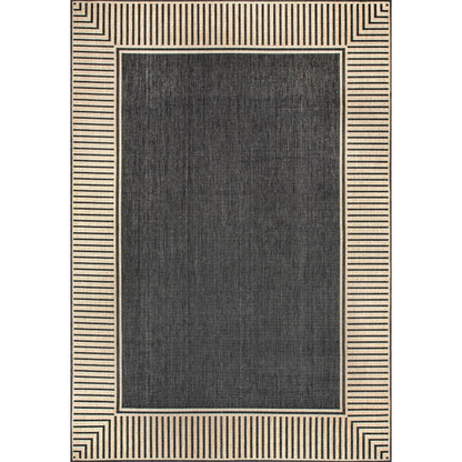Tapis d'intérieur/extérieur classique à bordures Nuloom Leah
