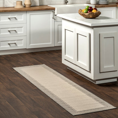 Tapis d'intérieur/extérieur classique à bordures Nuloom Leah