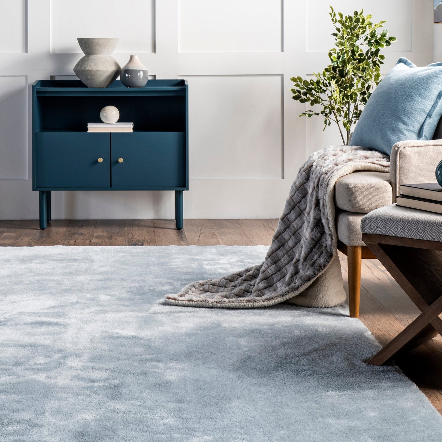 Tapis à poils longs lavable en machine Nuloom Loni SuperiorWash