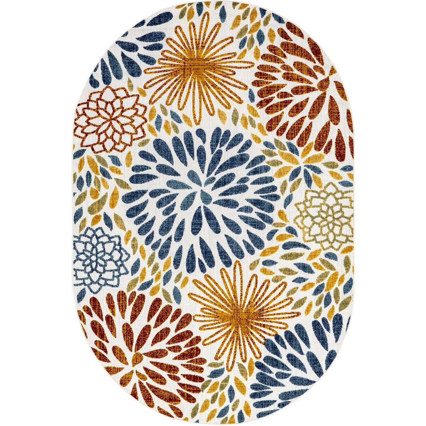 Tapis d'intérieur/extérieur à motif floral audacieux Nuloom Ronda